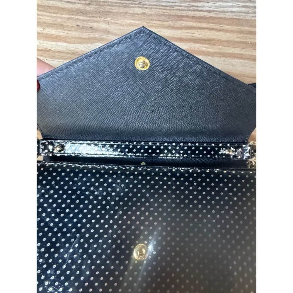 Kate Spade New York Lilac Street Dot Monday Black Polka Dot Envelope Crossbody B - Picture 4 of 6